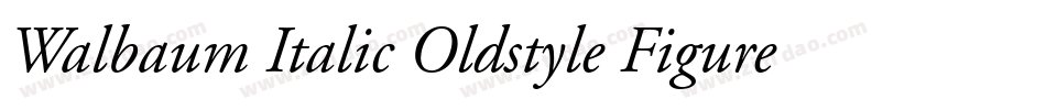 Walbaum Italic Oldstyle Figures字体转换
